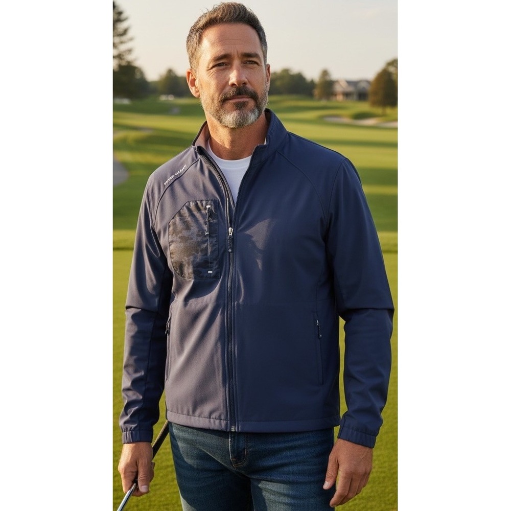 Peter Millar Crown Sport Flex Adapt Wind Cheater Shell Golf Jacket Men's Large
